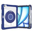 For iPad Air 11 2025 / 2024 / 10.9 2022 Crystal Armor PC Hybrid TPU Tablet Case with Pen Slot(Dark Blue) - 2