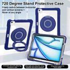 For iPad Air 11 2025 / 2024 / 10.9 2022 Crystal Armor PC Hybrid TPU Tablet Case with Pen Slot(Dark Blue) - 3