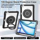 For iPad Air 11 2024 / Air 10.9 2022 Crystal Armor PC Hybrid TPU Tablet Case with Pen Slot(Black) - 3