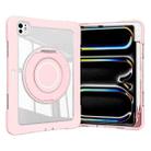 For iPad Pro 11 2024 Crystal Armor PC Hybrid TPU Tablet Case with Pen Slot(Pink) - 2