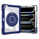 For iPad Pro 11 2024 Crystal Armor PC Hybrid TPU Tablet Case with Pen Slot(Dark Blue) - 2