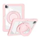 For iPad Pro 11 2022 / Air 10.9 2022 Crystal Armor PC Hybrid TPU Tablet Case with Pen Slot(Pink) - 1