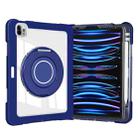 For iPad Pro 11 2022 / Air 10.9 2022 Crystal Armor PC Hybrid TPU Tablet Case with Pen Slot(Dark Blue) - 2