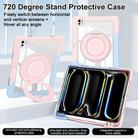 For iPad Pro 13 2024 Crystal Armor PC Hybrid TPU Tablet Case with Pen Slot(Blue Pink) - 3