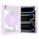 For iPad Pro 13 2024 Crystal Armor PC Hybrid TPU Tablet Case with Pen Slot(Purple) - 2