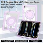 For iPad Pro 13 2024 Crystal Armor PC Hybrid TPU Tablet Case with Pen Slot(Purple) - 3