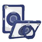 For iPad Pro 13 2024 Crystal Armor PC Hybrid TPU Tablet Case with Pen Slot(Dark Blue) - 1