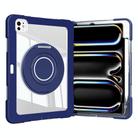 For iPad Pro 13 2024 Crystal Armor PC Hybrid TPU Tablet Case with Pen Slot(Dark Blue) - 2