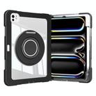 For iPad Pro 13 2024 Crystal Armor PC Hybrid TPU Tablet Case with Pen Slot(Black) - 2