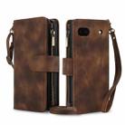 For Google Pixel 6 Dream 9-Card Zipper Wallet RFID Leather Phone Case with Lanyard(Brown) - 1