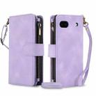 For Google Pixel 6 Dream 9-Card Zipper Wallet RFID Leather Phone Case with Lanyard(Purple) - 1