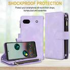 For Google Pixel 6 Dream 9-Card Zipper Wallet RFID Leather Phone Case with Lanyard(Purple) - 2