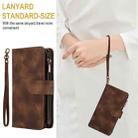 For Google Pixel 7 Dream 9-Card Zipper Wallet RFID Leather Phone Case with Lanyard(Brown) - 3