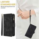 For Google Pixel 7 Dream 9-Card Zipper Wallet RFID Leather Phone Case with Lanyard(Black) - 3