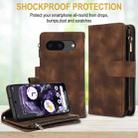 For Google Pixel 8 Dream 9-Card Zipper Wallet RFID Leather Phone Case with Lanyard(Brown) - 2