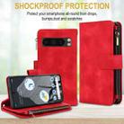 For Google Pixel 8 Pro Dream 9-Card Zipper Wallet RFID Leather Phone Case with Lanyard(Red) - 2