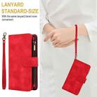 For Google Pixel 8 Pro Dream 9-Card Zipper Wallet RFID Leather Phone Case with Lanyard(Red) - 3