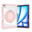 For iPad Air 11 2025 / 2024 / 10.9 2022 Crystal Armor PC Hybrid TPU Tablet Case(Pink) - 2