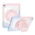 For iPad Air 11 2025 / 2024 / 10.9 2022 Crystal Armor PC Hybrid TPU Tablet Case(Blue Pink) - 1