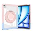 For iPad Air 11 2025 / 2024 / 10.9 2022 Crystal Armor PC Hybrid TPU Tablet Case(Blue Pink) - 2