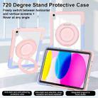 For iPad 10th Gen 10.9 2022 Crystal Armor PC Hybrid TPU Tablet Case(Blue Pink) - 3