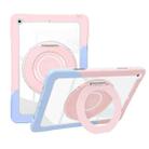 For iPad 10.2 2021 / 2020 / 2019 Crystal Armor PC Hybrid TPU Tablet Case(Blue Pink) - 1