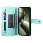 For Xiaomi 14T Nine Card-slot Zipper Wallet Bag Leather Phone Case(Mint Green) - 3