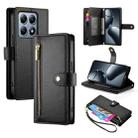 For Xiaomi 14T Pro Nine Card-slot Zipper Wallet Bag Leather Phone Case(Black) - 1