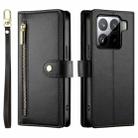 For Xiaomi 15 Nine Card-slot Zipper Wallet Bag Leather Phone Case(Black) - 2