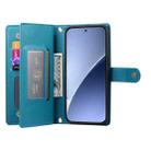 For Xiaomi 15 Nine Card-slot Zipper Wallet Bag Leather Phone Case(Blue) - 3