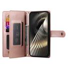 For Xiaomi Poco X7 Pro / Redmi Turbo 4 Nine Card-slot Zipper Wallet Bag Leather Phone Case(Pink) - 3