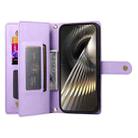 For Xiaomi Poco X7 Pro / Redmi Turbo 4 Nine Card-slot Zipper Wallet Bag Leather Phone Case(Purple) - 3
