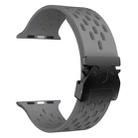 For Apple Watch 46mm / 49mm / 45mm / 44mm Mesh Silicone Buckle Watch Band(Space Gray) - 3