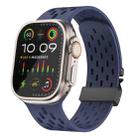 For Apple Watch 46mm / 49mm / 45mm / 44mm Mesh Silicone Buckle Watch Band(Midnight Blue) - 1