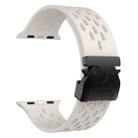 For Apple Watch 46mm / 49mm / 45mm / 44mm Mesh Silicone Buckle Watch Band(Starlight) - 3