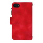For iPhone 7 / 8 / SE 2022 Dream 9-Card Zipper Wallet RFID Leather Phone Case with Lanyard(Red) - 3