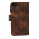 For iPhone 7 / 8 / SE 2022 Dream 9-Card Zipper Wallet RFID Leather Phone Case with Lanyard(Brown) - 3