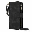 For iPhone 7 / 8 / SE 2022 Dream 9-Card Zipper Wallet RFID Leather Phone Case with Lanyard(Black) - 2