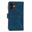 For iPhone 11 Dream 9-Card Zipper Wallet RFID Leather Phone Case with Lanyard(Blue) - 3