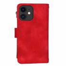 For iPhone 11 Dream 9-Card Zipper Wallet RFID Leather Phone Case with Lanyard(Red) - 3