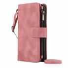 For iPhone 11 Pro Dream 9-Card Zipper Wallet RFID Leather Phone Case with Lanyard(Rose Gold) - 2