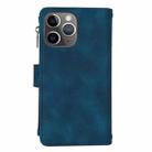 For iPhone 11 Pro Max Dream 9-Card Zipper Wallet RFID Leather Phone Case with Lanyard(Blue) - 3