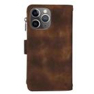 For iPhone 11 Pro Max Dream 9-Card Zipper Wallet RFID Leather Phone Case with Lanyard(Brown) - 3