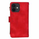 For iPhone 12 Dream 9-Card Zipper Wallet RFID Leather Phone Case with Lanyard(Red) - 3