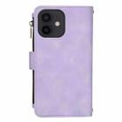 For iPhone 12 Dream 9-Card Zipper Wallet RFID Leather Phone Case with Lanyard(Purple) - 3