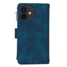 For iPhone 12 mini Dream 9-Card Zipper Wallet RFID Leather Phone Case with Lanyard(Blue) - 3