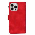 For iPhone 12 Pro Dream 9-Card Zipper Wallet RFID Leather Phone Case with Lanyard(Red) - 3