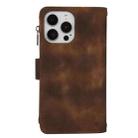 For iPhone 12 Pro Max Dream 9-Card Zipper Wallet RFID Leather Phone Case with Lanyard(Brown) - 3