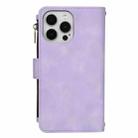 For iPhone 12 Pro Max Dream 9-Card Zipper Wallet RFID Leather Phone Case with Lanyard(Purple) - 3