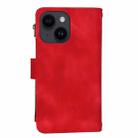 For iPhone 13 Dream 9-Card Zipper Wallet RFID Leather Phone Case with Lanyard(Red) - 3